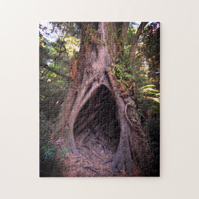 Puzzle Arbre géant, Grotte de méditation / Forêt au couch (Vertical)