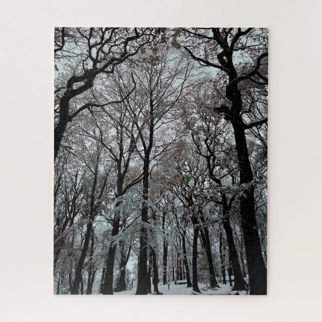 Puzzle Arbres, dans la neige (Vertical)