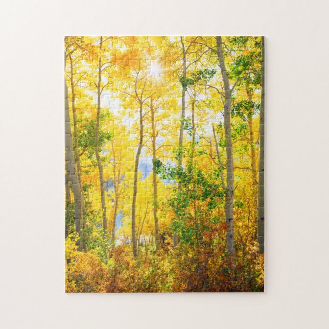 Puzzle Arbres d'Aspe en Automne | Montagnes de Sierra Nev (Vertical)