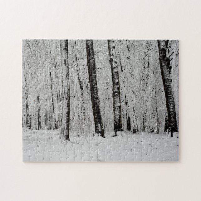 Puzzle Arbres de neige hivernale   -     - (Horizontal)