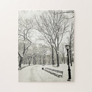Puzzle Arbres d'hiver couverts dans la neige