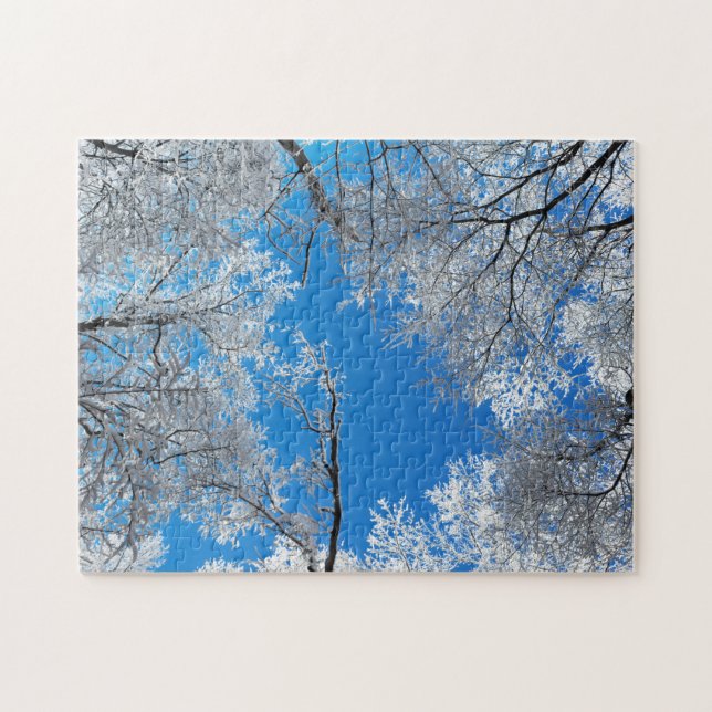Puzzle Arbres neige d'hiver (Horizontal)