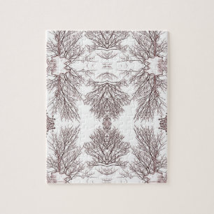 Puzzle Arbres noirs Ciel blanc