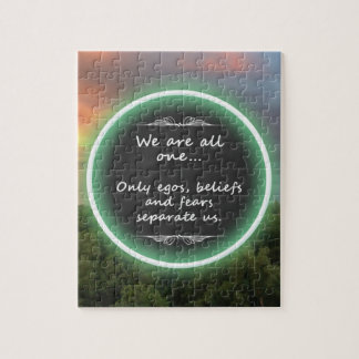 Puzzle Arbres verts avec citation