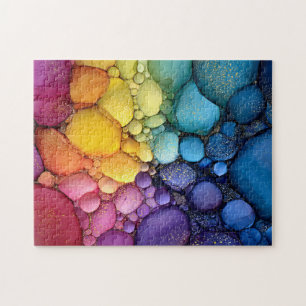Puzzle Arc en ciel bulle texture fluide Art