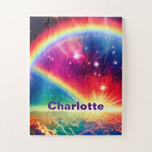 Puzzle Arc-en-ciel cosmique surplombe des nuages d'indigo