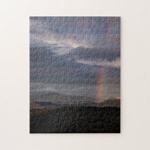 Puzzle Arc en ciel dans les montagnes.