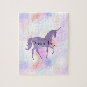 Puzzle Arc-en-ciel rose de l'Unicorne pourpre     
