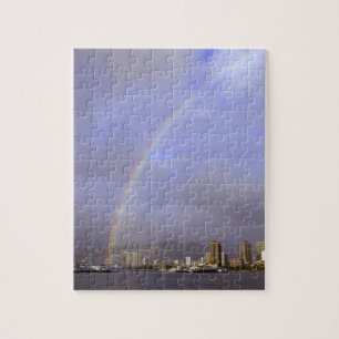 Puzzle Arc en ciel sur Honolulu, Hawaï, États-Unis