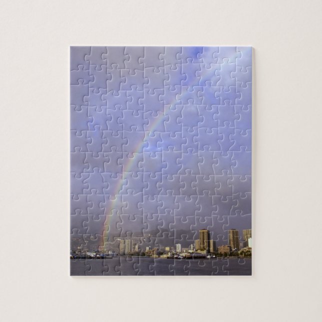 Puzzle Arc en ciel sur Honolulu, Hawaï, États-Unis (Vertical)