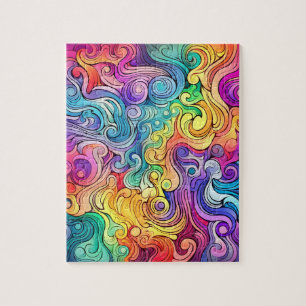 Puzzle arc-en-ciel tourbillonnant