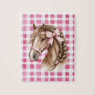 Puzzle Arc pour cheval à rayures roses
