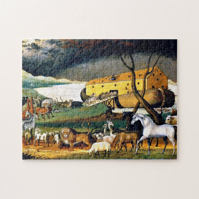 Puzzle Arche de Noé, tableau d'Edward Hicks (Horizontal)