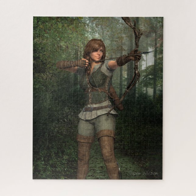 Puzzle Archer dans la forêt (Vertical)
