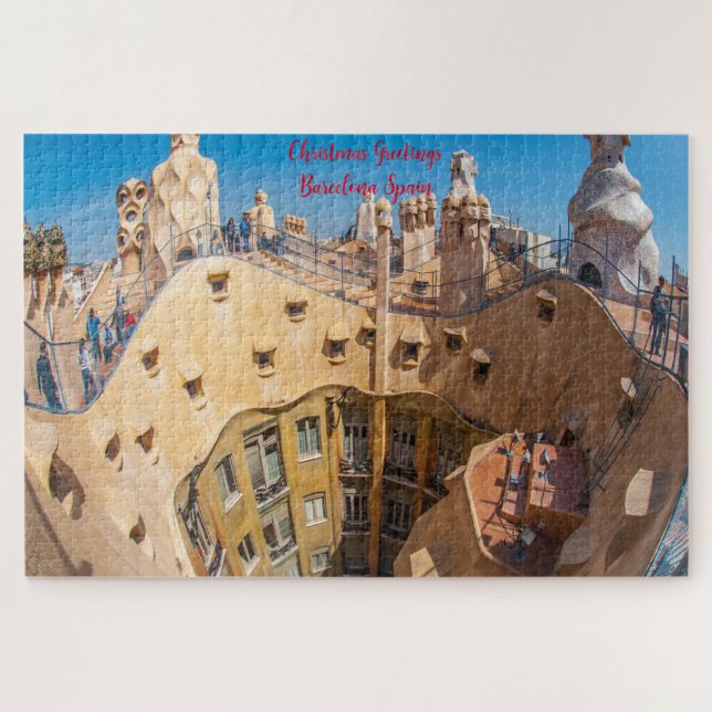 Puzzle Architecture de Gaudí Barcelone. (Horizontal)