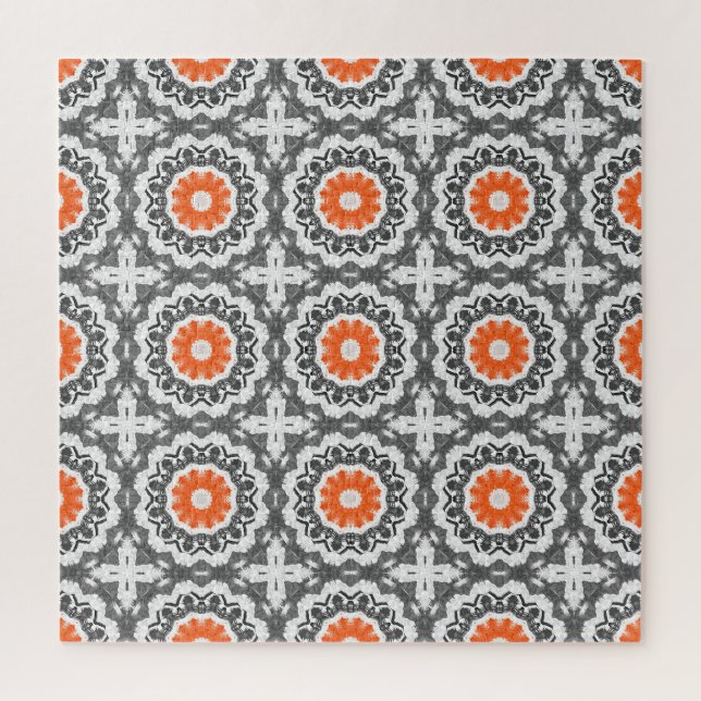Puzzle Argent Abstrait : Conception géométrique sans join (Vertical)