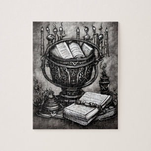Puzzle Argent Steampunk Cauldron Spellbooks et Potions