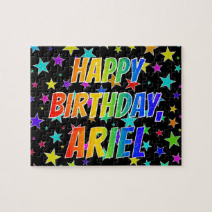 Puzzle "ARIEL" Prénom, Amusant "HEUREUX ANNIVERSAIRE"