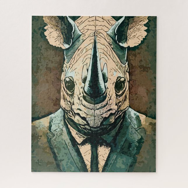 Puzzle Aristocrat Rhino (Vertical)