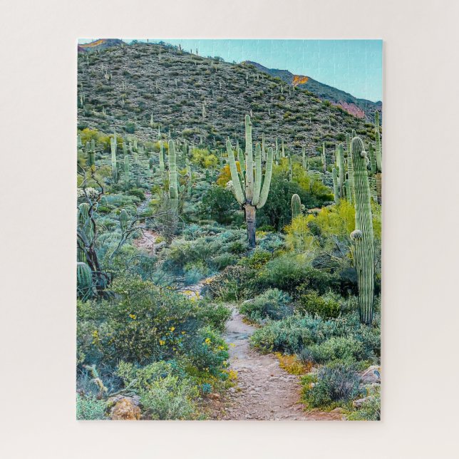 Puzzle Arizona Desert Randonnée Trail Saguaro Cactus Fore (Vertical)