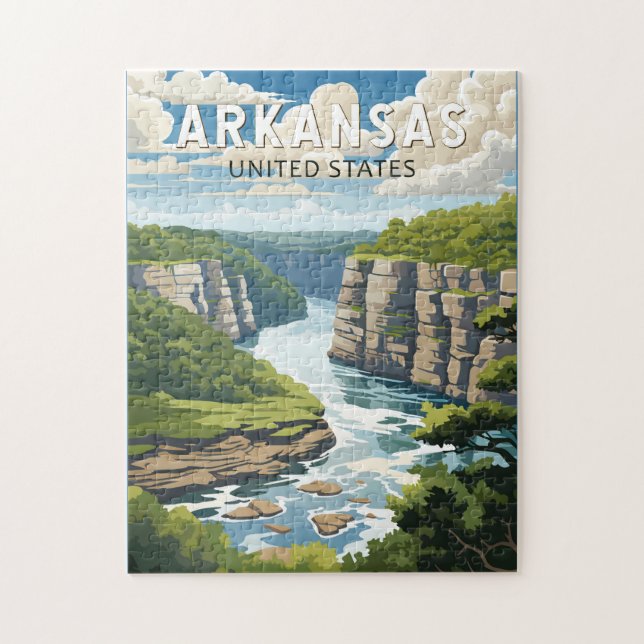 Puzzle Arkansas Travel Art Vintage (Vertical)