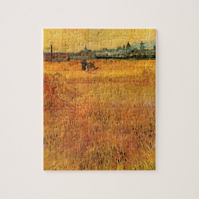 Puzzle Arles : Vue des champs de blé par Vincent van Gogh (Vertical)