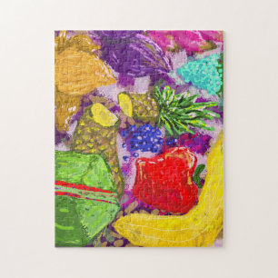 Puzzle Arrangement d'art de fruits