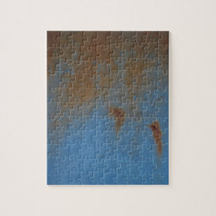 Puzzle Arrière - plan bleu rouillé