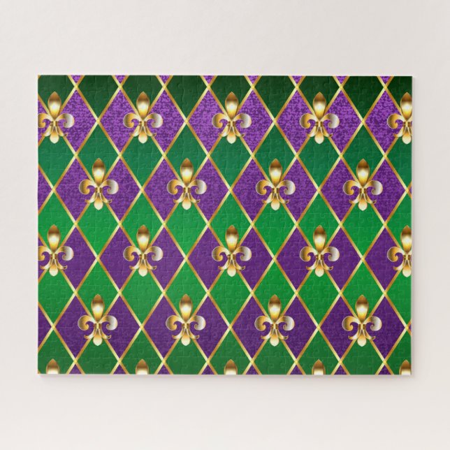Puzzle Arrière - plan de bijoux Mardi Gras (Horizontal)