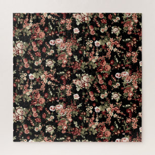 Puzzle Arrière - plan floral sans couture : motif fleuri.