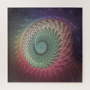 Puzzle Art abstrait d'escargot coloré moderne fractal
