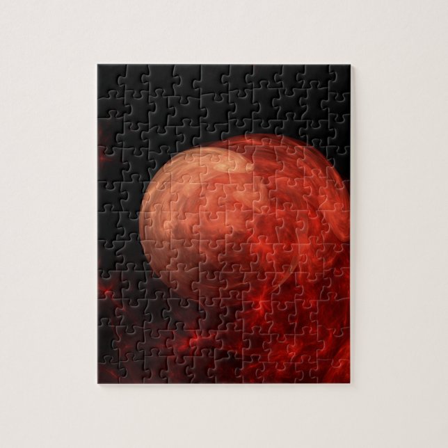 Puzzle Art abstrait Galaxie rouge (Vertical)
