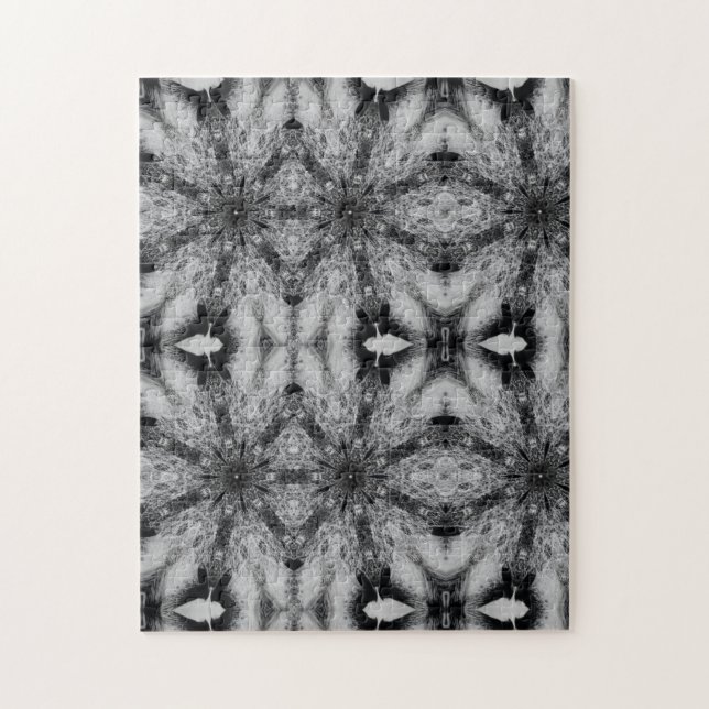 Puzzle Art abstrait géométrique noir et blanc (Vertical)