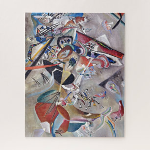 Puzzle Art Abstrait moderne en Gris Kandinsky
