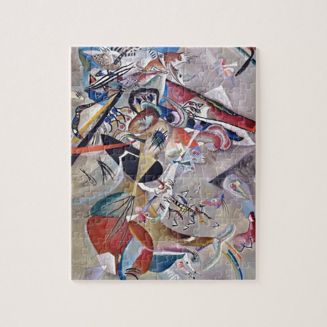 Puzzle Art Abstrait moderne en Gris Kandinsky (Vertical)