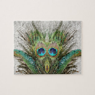 Puzzle Art Abstrait Peacock en colère