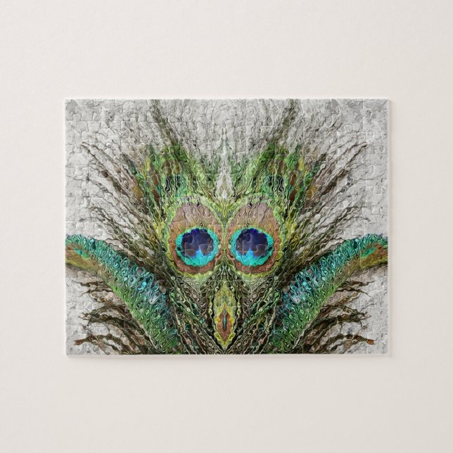 Puzzle Art Abstrait Peacock en colère (Horizontal)