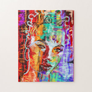 Puzzle Art Abstrait Pretty Lady -