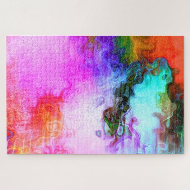 Puzzle Art Abstrait rose clair (Horizontal)