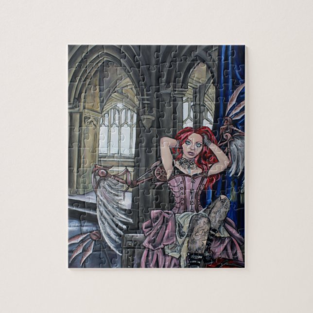 Puzzle art cassé de fée de steampunk (Vertical)