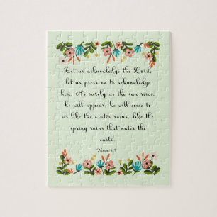Puzzle Art chrétien de citation - 6:3 de Hosea