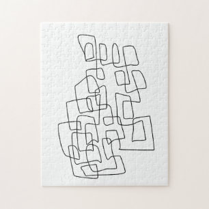 Puzzle Art contemporain Abstrait en noir et blanc