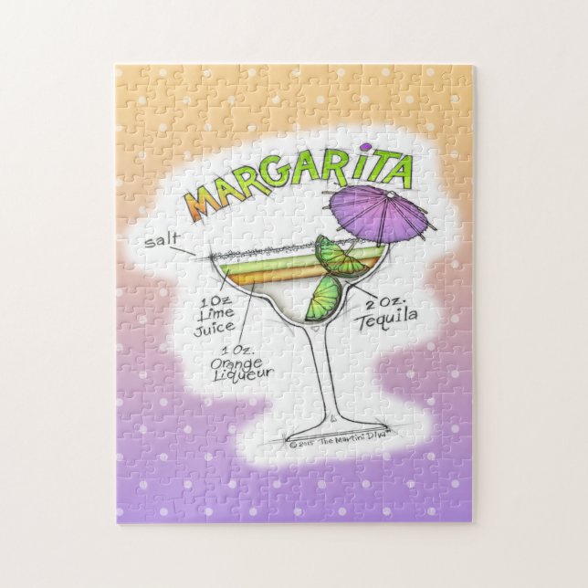 PUZZLE ART DE COCKTAIL DE RECETTE DE MARGARITA (Vertical)