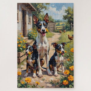 Puzzle Art de jardin de ferme Terrier Rat