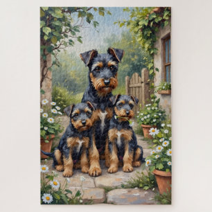 Puzzle Art de jardin de plantes aromatiques avec Terrier 