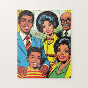 Puzzle Art de la bande dessinée familiale vintage