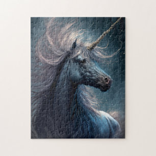 Puzzle Art de l'Imaginaire de la licorne noire
