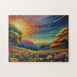 Puzzle Art de prairie coloré