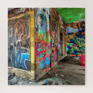 Puzzle Art de rue bâtiment abandonné personnalisé