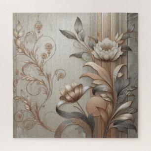 Puzzle Art Déco : Botaniques élégantes et luxe géométriqu